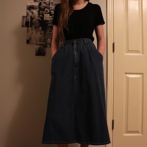 ‼️Vintage‼️long jean skirt